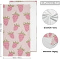 thumbnail image 2 of Coolnut Strawberry Soft Hand Towels, 2 PcsAbsorbent Bath Towel Decorative Fingertip Towels for Bathroom Gym Spa Hotel Beach Swimming Pool,14.4"x 28.3", 2 of 6