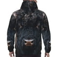 thumbnail image 7 of Sikiie Majestic Black Yak Men's Hoodie, Essentials Hoodie, Sweatshirt, Pullover Hooded Sweatshirt for Men-X-Large, 7 of 7