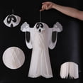 thumbnail image 4 of 2 uds decoración de fantasmas 3D papel de panal fantasma volador decoración aterradora decoración de fiesta de Halloween espeluznante, 4 of 5