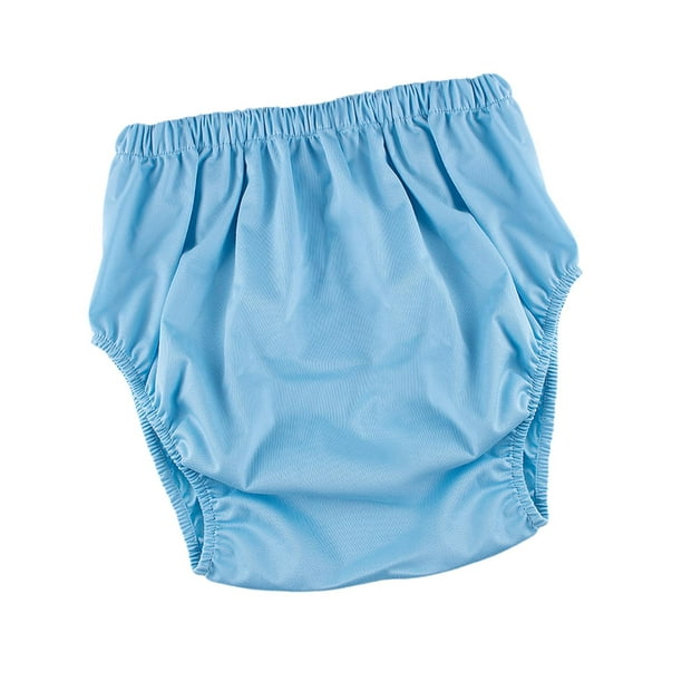 Pañal de tela para adultos con incontinencia, transpirable, elástico y suave, para personas mayores. Azul XS