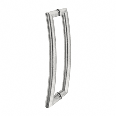 

CRL RC18X18BS Brushed Stainless Glass Mounted Curved Tubular Back-to-Back Pull Handle - 18 (457 mm)