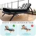 thumbnail image 2 of Outdoor Lounge Chair Cushions, Waterproof Patio Furniture Lounge Chair Pads, Thicken 4" Bench Seasonal Replacement Cushions for Outdoor Indoor Pool Sand Beach Lawn, 2 of 7