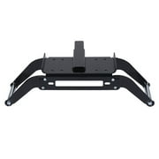 HilldaAline, Foldable Winch Mounting Plate Steel Mounting Plate For 2 Inch Hitch Receiver, black
