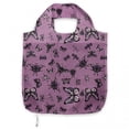 thumbnail image 1 of Animals Reusable Grocery Bag, Natural Theme Various Butterflies and Dragonflies Pattern, Printed Fabric Grocery Bag Practical and Simple Everyday Use, Pale Purple Charcoal Grey, by Ambesonne, 1 of 4