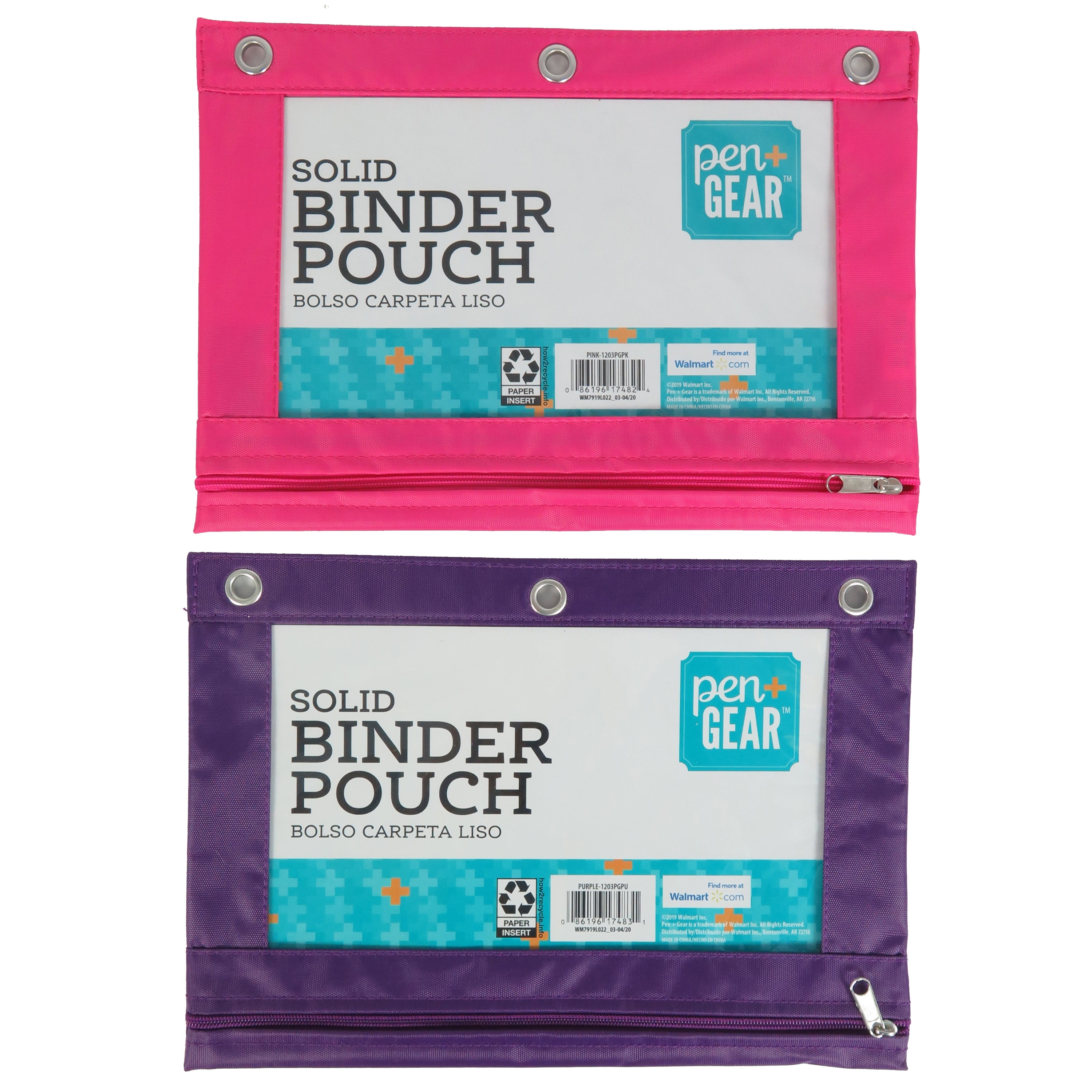 Pen + Gear Binder Pouch, Pink