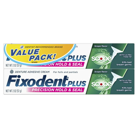 Fixodent Plus Scope Precision Hold & Seal Denture Adhesive 2.0 oz (Best Way To Remove Denture Adhesive From Gums)