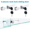 thumbnail image 2 of 4 Pcs Glass Door Lock, ,sliding Glass Door Latches, Cam Locks, Mailbox Drawer Cupboard Lock (with 8 Keys), 2 of 5
