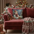 thumbnail image 4 of ToyKingdee Christmas Decorations Winter Snowman Pillow Cover for Sofa Bed Couch, Xmas Tree Pattern Throw Pillow Case for Living Room, Cotton Linen Cushion Cover, 4 of 6