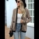 thumbnail image 5 of Chaquetas de Punto con Botones, Larga y Bolsillos para Mujer, Otoño e Invierno Color Camello L, 5 of 10