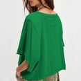 thumbnail image 7 of Czanzd Women's Oversized Cotton Short Sleeve T Shirt,Green,M, 7 of 7