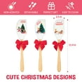 thumbnail image 6 of Christmas Silicone Spatulas, 3 Pieces Premium Heat Resistant Cream Butter Spatula with Wooden Handle, Christmas Cake Decorating Baking Spatula Set For Gifts, Baking, Holiday Parties, Pattern A, 6 of 9