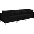 thumbnail image 2 of Meridian Furniture Julia Black Velvet Modular Sofa, 2 of 7