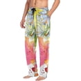 thumbnail image 5 of Colorful Daisy Floral Ghost Pajama Pants, Men's Lounge Pants Light with Drawstring and Pockets, Christmas New Year Birthday Father's Day Gifts, Small, 5 of 7