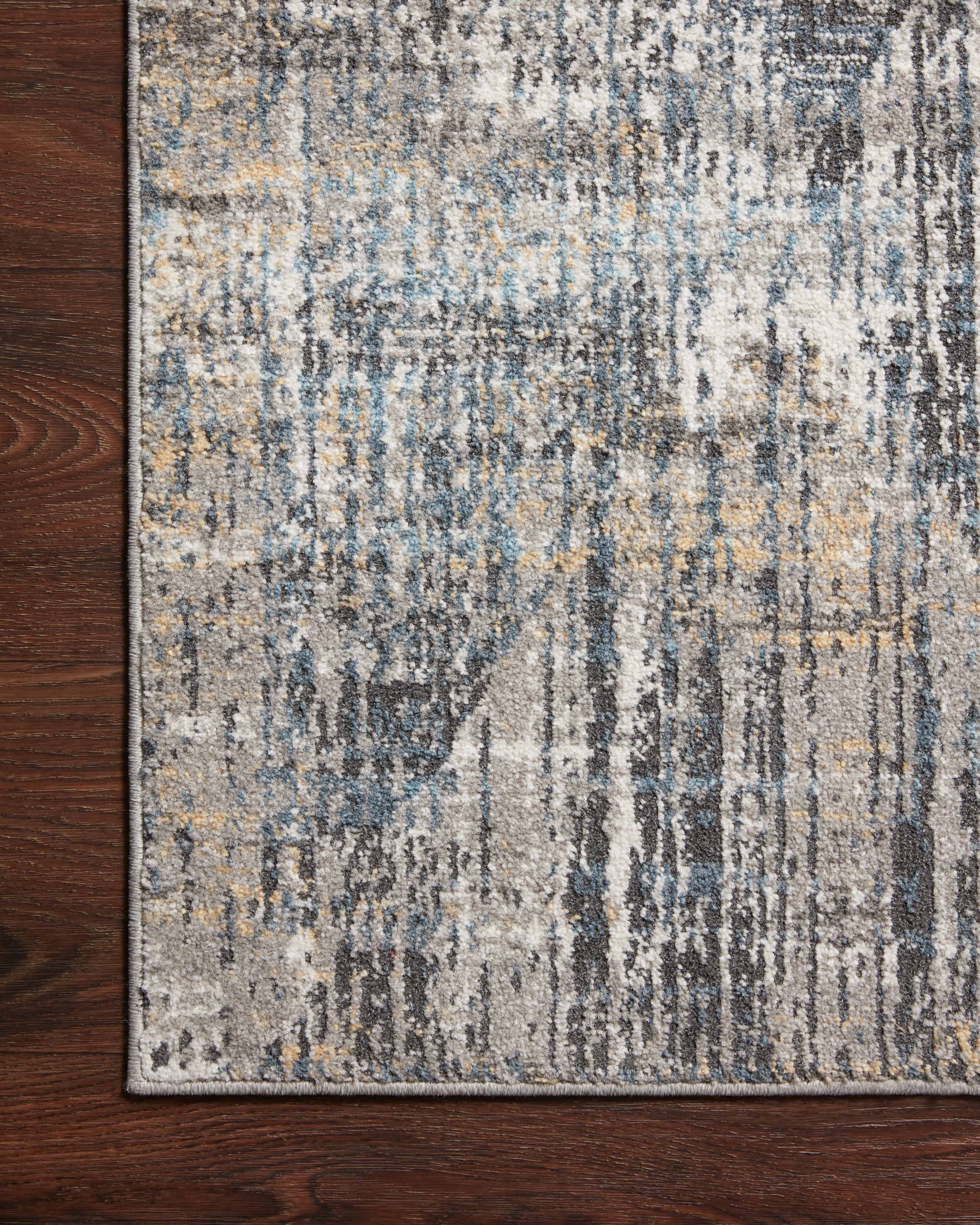 Loloi Maeve Collection MAE-04 Granite / Mist, Abstract Area Rug 18" x 18" Sample Swatch