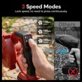 thumbnail image 6 of Cordless Leaf Blower for Milwaukee 18V Battery, 4 in 1 Blower/Vacuunm/Inflator/Deflator, Electric Mini Leaf Blower, 3 Speeds, 190 MPH with Extended Tube for Lawn Care(Bare Tool Only), 6 of 8