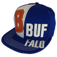thumbnail image 2 of Buffalo City Name Split Text Adjustable Snapback Baseball Cap (Blue/Red), 2 of 6