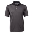 thumbnail image 2 of Men's Cutter & Buck Black Minnesota Vikings Big & Tall Virtue Eco Pique Micro Stripe DryTec Tri-Blend Recycled Polo, 2 of 3