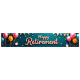 thumbnail image 5 of Teal Backdrop Banner with Orange Balloons and Golden Scrolls Happy Retirement Decoration Party Supplies Photography Props Retirement Event Decor Background, 5 of 8