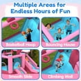 thumbnail image 4 of Mukidy 114''x 114'' x 92.5'' Inflatable Bounce Houses for Kids 3-10 with Blower Double Slide and Ball Pit/Indoor Bouncy House, PVC, Child, Teen, Toddler，Pink, 4 of 9