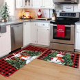 thumbnail image 2 of PENGXIANG Christmas Kitchen Carpet (2 Pieces) Merry Christmas Kitchen Carpet Washable Cushion Comfortable Kitchen Carpet Set, 2 of 6