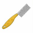 thumbnail image 2 of 10 Pcs Stainless Steel Pet Anti-slip Handle Grooming Comb(yellow), 2 of 3
