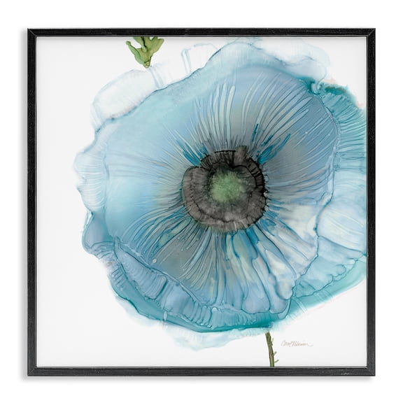 Stupell Industries Modern Modern Floral Poppy Shape Black Framed Giclee Art, 24 x 24, by Carol Robinson