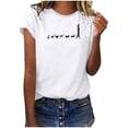 thumbnail image 3 of Trendfront Womens Cat Graphic T Shirts Crewneck Short Sleeve Cat Silhouette Print Casual Loose Fit Tee Tops Animal Lover Summer Shirts, 3 of 5