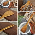 thumbnail image 3 of 2X Wooden Spatula.Long Handle Flat Frying Spatula. Handmade for Kitchen Cookware Frying Spatula, 3 of 7