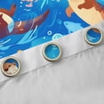 thumbnail image 4 of Homewish Kawaii Water Sloth Blackout Curtains Set of 2 (52x84 Each),Underwater Animal Window Curtains,Blue Brown Curtains and Drapes For Girls Boys,Super Cozy Room Decor, 4 of 6