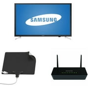 Samsung 32" 1080p LED HDTV, NETGEAR Wifi Router, Mohu Leaf Ultimate Bundle - Cut the Cable