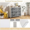 thumbnail image 6 of Costway 7-Drawer Dresser for Bedroom Chest of Drawers with 2 Large Fabric Bins White, 6 of 10