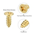 thumbnail image 4 of Uxcell M3.5x12mm Brass Wood Screws, Phillips Flat Head Self Tapping Connector 100 Pack, 4 of 5