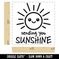 thumbnail image 2 of Sending You Sunshine Self-Inking Rubber Stamp Ink Stamper - Sky Blue Ink - Small 1 Inch, 2 of 7