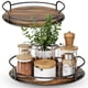 thumbnail image 1 of Organizador Lazy Susan LAMU, paquete de 2 unidades, para mesa de madera, 25 cm, 1 of 8