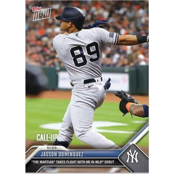 2023 Topps Now Baseball Jasson Dominguez #798 (Rookie Card, The Martian Takes Flight with HR in MLB Debut)