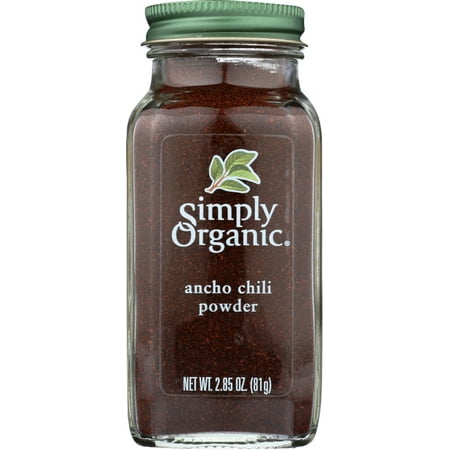 Simply Organic Ancho Chili Powder, 2.85 oz Pack Of 6