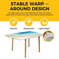 thumbnail image 4 of Blue Gradient Beach Table Cloths for 4 Foot Rectangle Tables, Watercolor Coastal Seaside Waves Ombre Patio Waterproof Elastic Fitted Tablecloths, Washable Rectangular Table Cover for Camping, 4 of 8