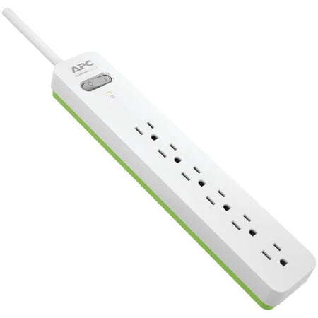 UPC: 0731304328889 | APC 6-Outlet Surge Protector 1080 Joules  SurgeArrest Essential (PE66W)
