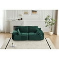 thumbnail image 5 of SOULART 84.25" Cloud Couch, Green Modern Modular Loveseat Sofa with Memory Foam & Corduroy Fabric, Pet-Friendly, No Assembly Required, 5 of 9