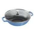 thumbnail image 1 of STAUB Specialities 30 cm / 12 inch Cast Iron Wok, Ice-Blue, 1 of 3
