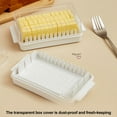 thumbnail image 4 of Shoreew Butter Keeper Butter Stick Holder with Transparent Lid Butter Dish for Refrigerator BPA-Free Butter Storage Rack for Cheese Margarine, 4 of 7