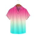 thumbnail image 2 of Plebaso Button down Shirts for Men Short Sleeve Summer Beach Shirts Fashion Gradient Color Mens Shirts, 2 of 5