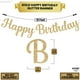 thumbnail image 2 of Cartel de cumpleaños KatChon Cursive Glitter dorado de 3 m de largo, 2 of 9