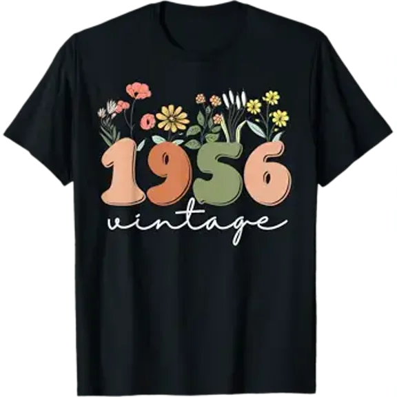 70 Years Old Vintage 1956 70th Birthday Tee Wildflower Women T-Shirt