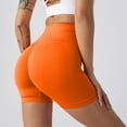 thumbnail image 2 of OSOLU Womens Workout Seamless Scrunch Lifting Shorts High Waist Gym Yoga Shorts Sports Soft Tummy Control Workout Athletic Gym Bottoms Orange XL, 2 of 5