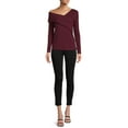 thumbnail image 3 of Nine.Eight Women’s Off Shoulder Wrap Top with Long Sleeves, 3 of 5
