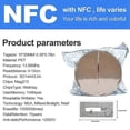 thumbnail image 2 of 100 PCS NFC Tags Sticker with NTAG213 Chip Blank NFC Stickers Adhesive Labels RFID Tags Rewritable 144 Bytes Memory, 2 of 5