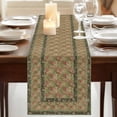 thumbnail image 3 of Table Runners 90 Inches Long Dress Scarves, Sage Green Boho Farmhouse Coffee/Dining/Kitchen Table Runner for Living Room, Vintage Ethnic Tribe Abstract Art Floral 13x90 Inch, 3 of 9