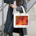 thumbnail image 7 of Yiaed Autumn Leaf Print Fluffy Shoulder Bag Plush Bags Women Ladies Tote Bag Fluffy White Furry Purse Handbag for Autumn and Winter, 7 of 7
