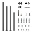 thumbnail image 4 of Dbuoem 3 Step Hand Rails for Outdoor Steps,Adjustable 40" x 36" Stair Railing Kit Fits 1 to 3 Steps,Black Stair Handrail for Concrete Steps,Porch Steps, 4 of 7
